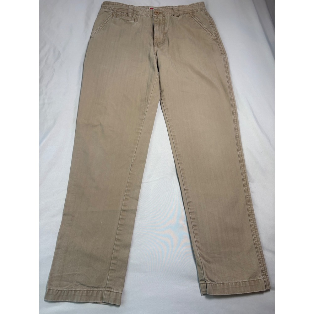 All-Son Surplus Slim Fit Pants Mens 30 Tan Khaki Excellent Herringbone Chinos